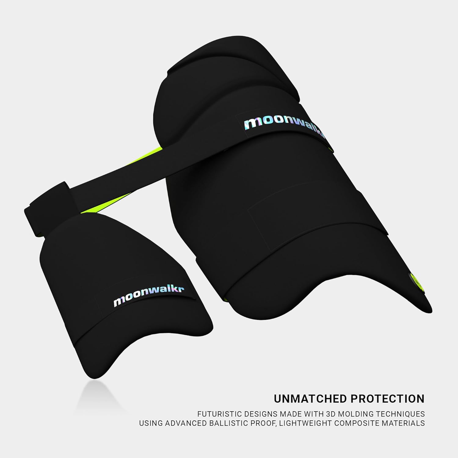 moonwalkr 2.0 Cricket Batting Combo Thigh Guard Black