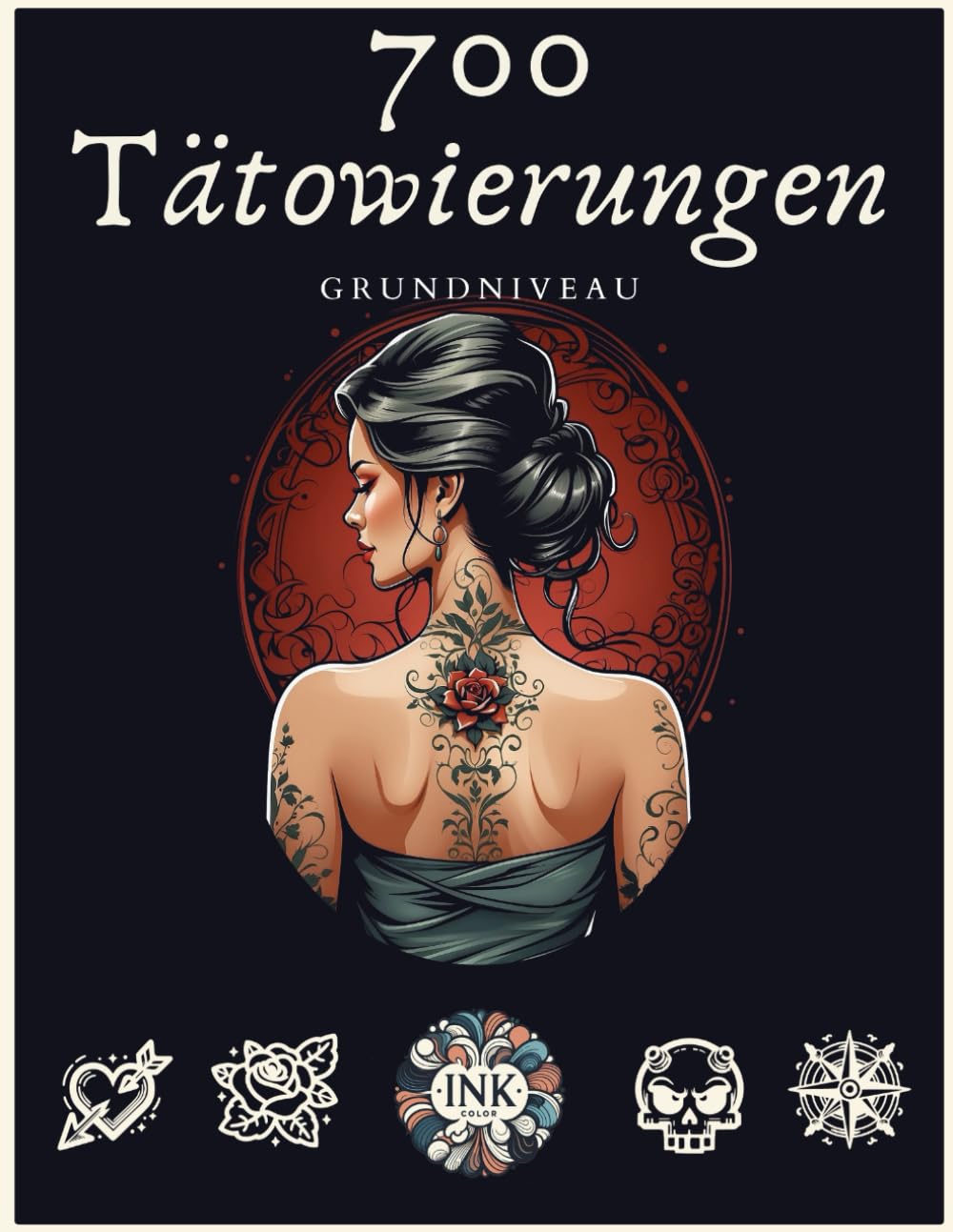 700 grundlegende Tattoos, Buch mit einfachen Tattoo-Designs: Schwarz-Weiß-Tattoo-Buch für Anfänger.