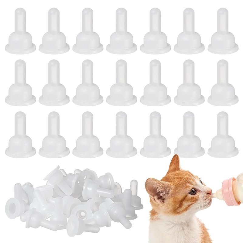Bicos de Silicone para Mamadeira de Gatinhos, Filhotes e Pequenos Animais Homoyoyo, 40 unidades