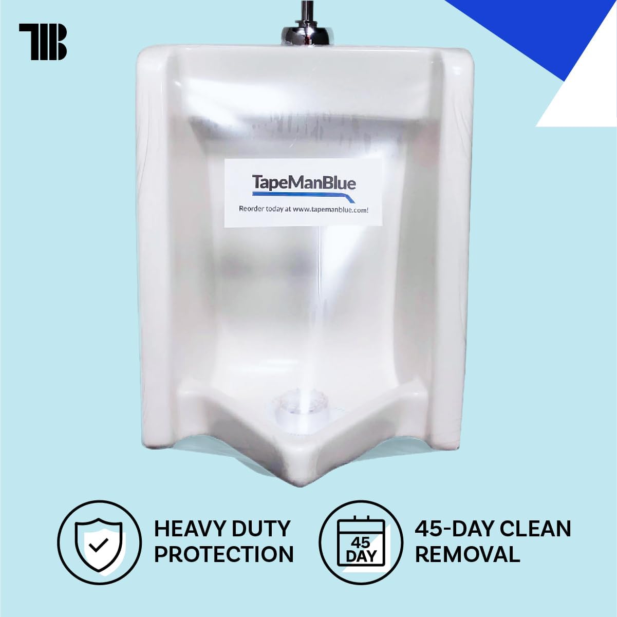 Toilet Wrap | Out of Order Urinal Cover Film | Made in USA | Used to Cover Urinals for Social Distancing & Maintenance