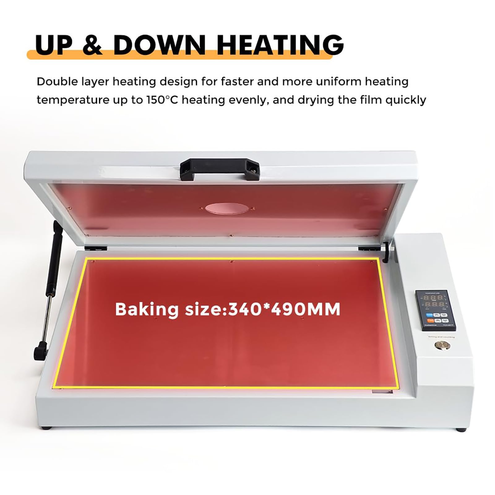 Piec Do Druku Dtf A3/a4, Suszarka Dwustronna Z Sterownikiem Led, Rozmiar Utwardzania 34×49cm, Regulowana Temperatura 0–150°c & Timer, Równomierne Ogrzewanie Do Sprzętu Transferowego Folii Pet Dtf