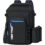Heytrip Backpack Cooler 36/54 Cans Insulated Waterproof Cooler Bag for 20 Hours Cold Retention, Leak-Proof Cooler and Multi-Compartments (Black - 36 Cans with 2 Pouches)