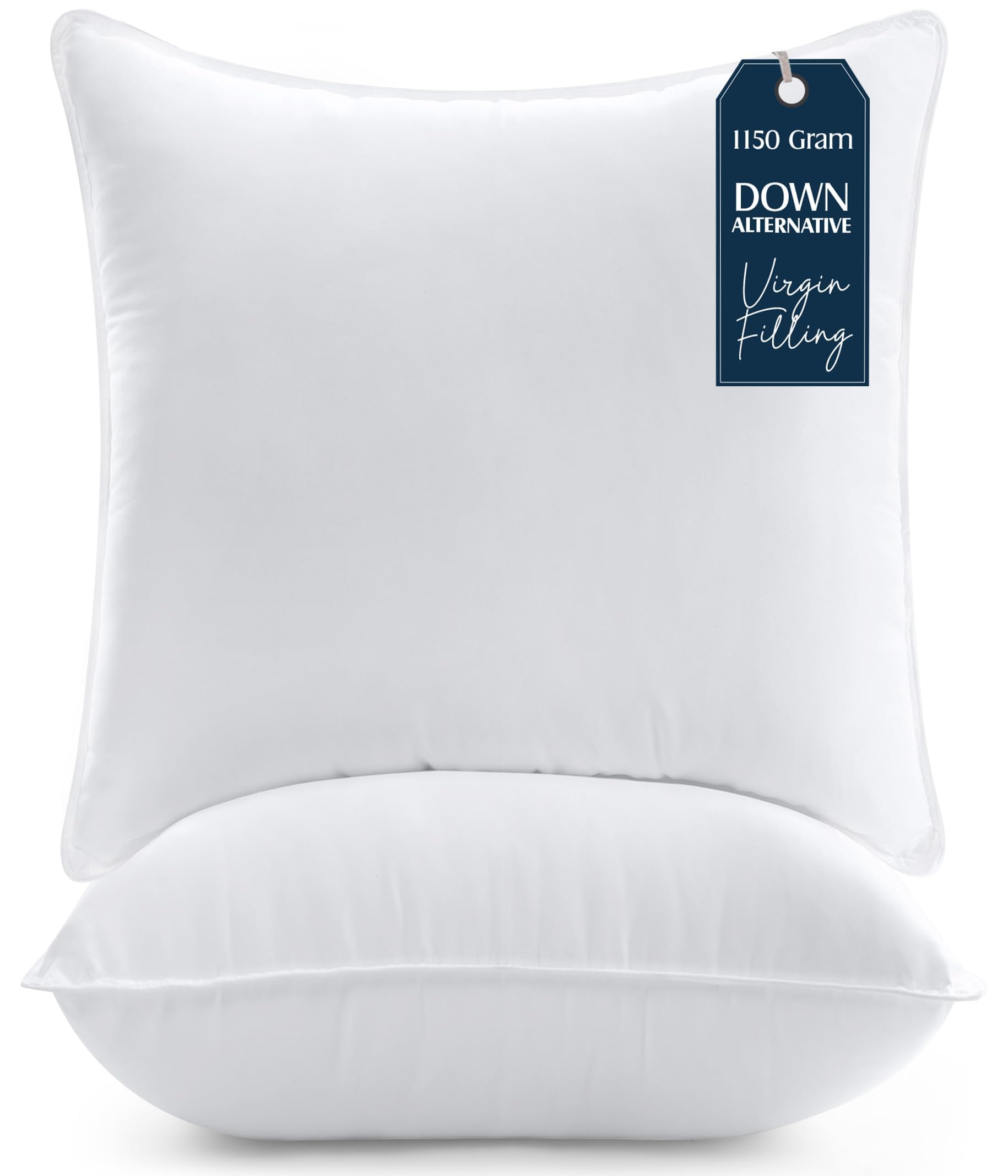 Utopia Bedding Bed Pillows for Sleeping (White), European Size, Set of 2, Hotel Pillows, Cooling Pillows for Side, Back or Stomach Sleepers
