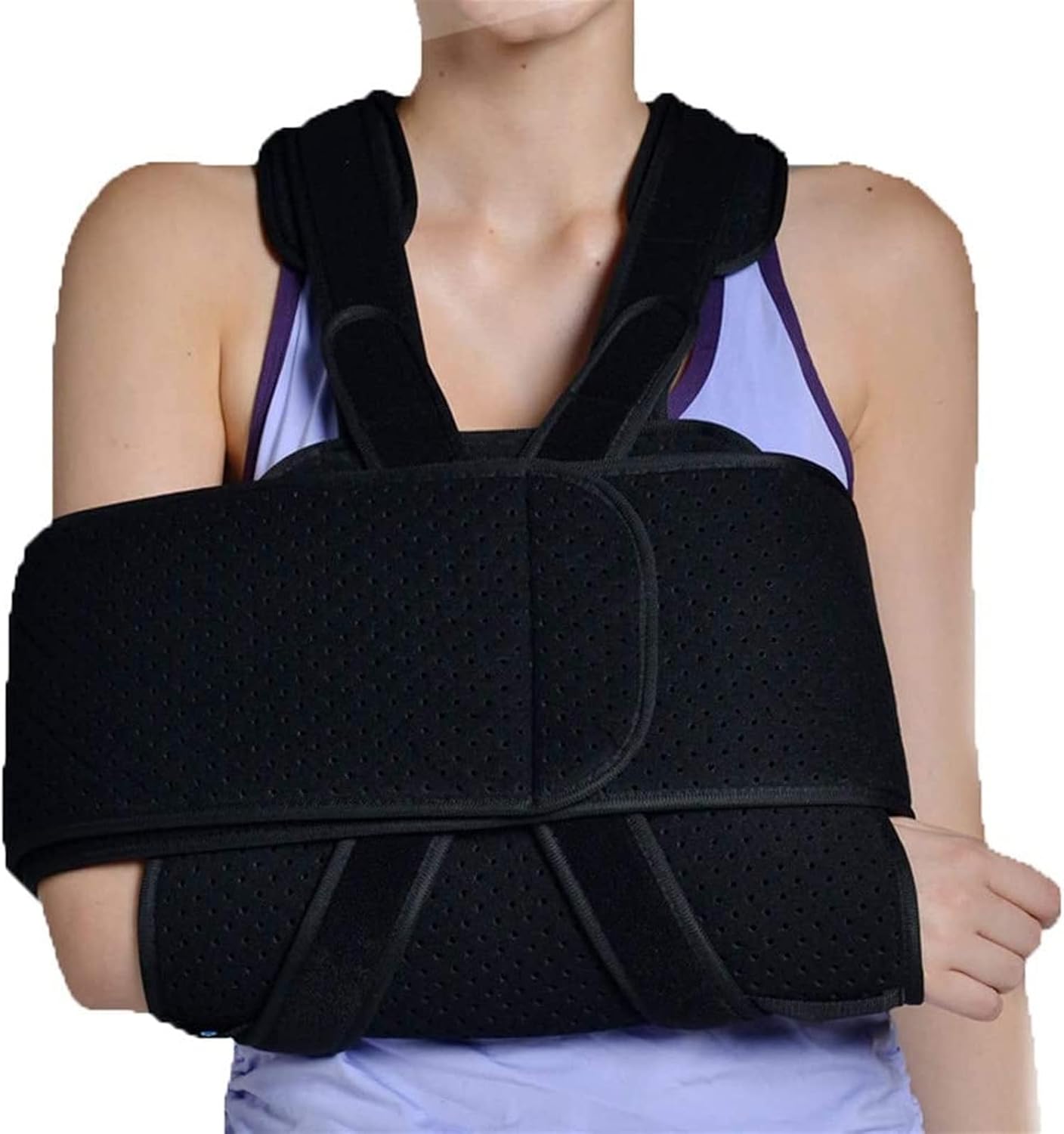 Arm Sling Shoulder Brace Adjustable Rotator Cuff and Elbow Support Includes Immobilizer Band for Quick Recovery