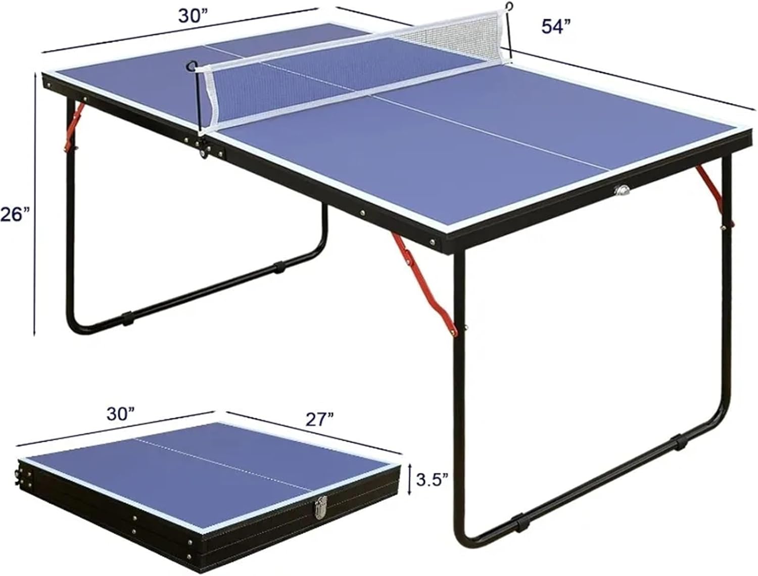 Table Tennis Table Tennis Table Ping-Pong Tables Set Preassembled Foldable & Portable Ping Pong Family Game