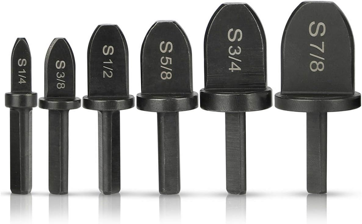 Saipor 6PCS Swaging Tool Drill Bit Set Copper Pipe Flaring Tool