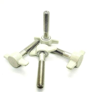5/16 Thumb Screw T Bolts Gray Butterfly Clamping Knob Multiple Sizes Stainless (Screw Size: 2, Pack Size: 8 Bolts)