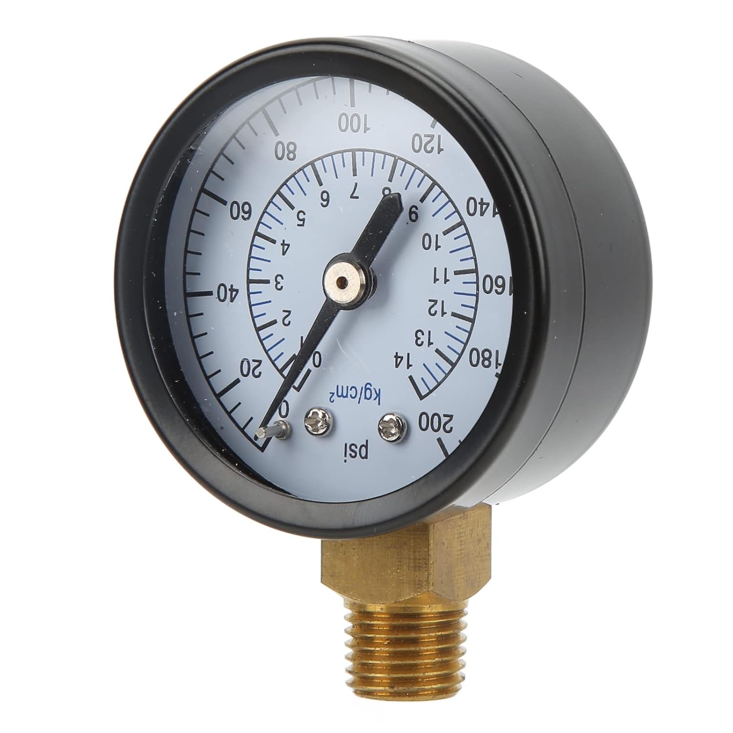 Manometer, 1/4NPT 50 mm Radial Pressure Gauge Oil Gas Hydraulic