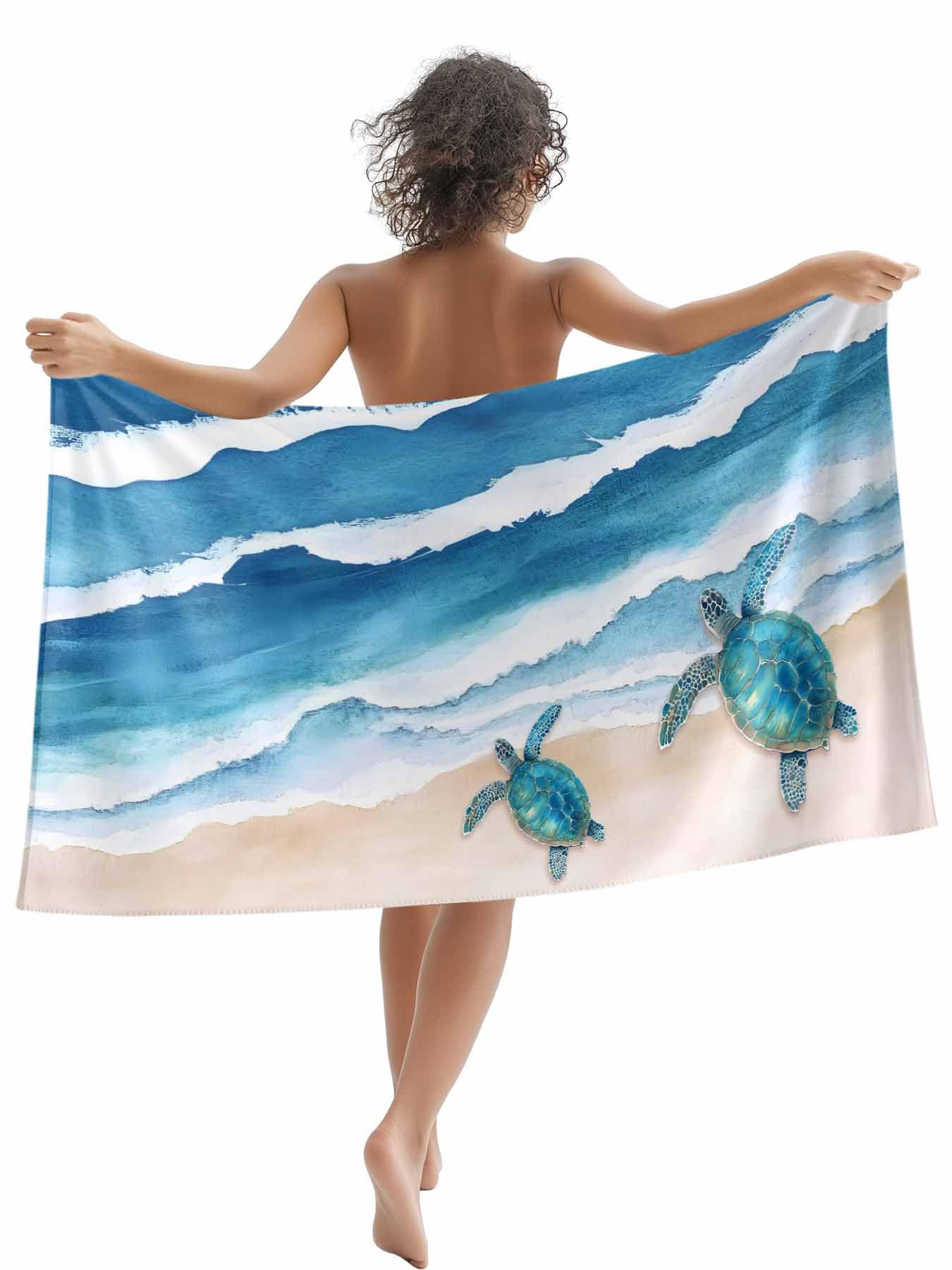 Amazon.com: Blue Sea Wave Beach Beach Towels Microfiber Sand Free