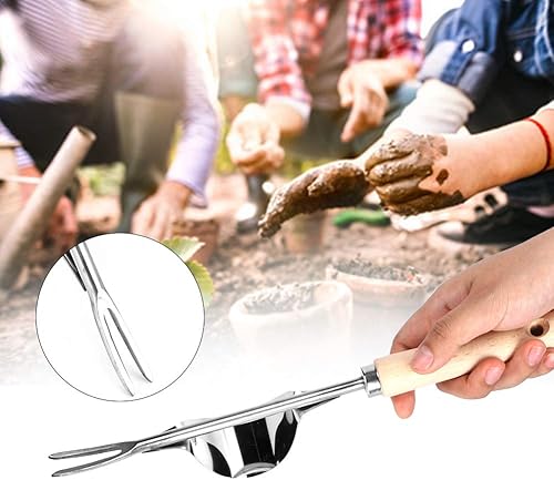 Miniatura 3 de Fydun Herramienta de deshierbe portátil de acero inoxidable para jardín, herramienta de extracción para raíz de cardo portátil de acero inoxidable