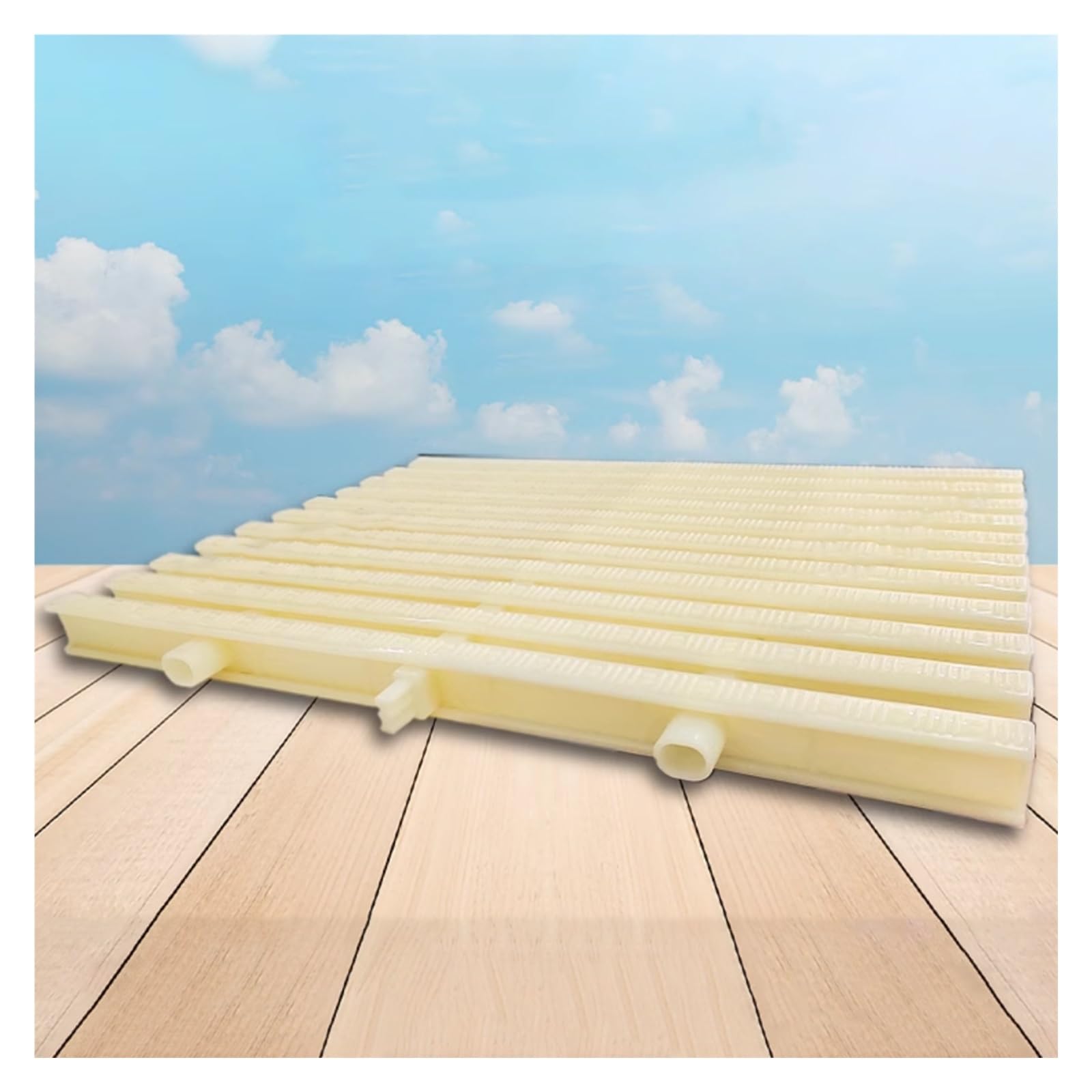 Grille de drainage pour piscine beige pour sécuriser et sublimer les terrasses de bassin