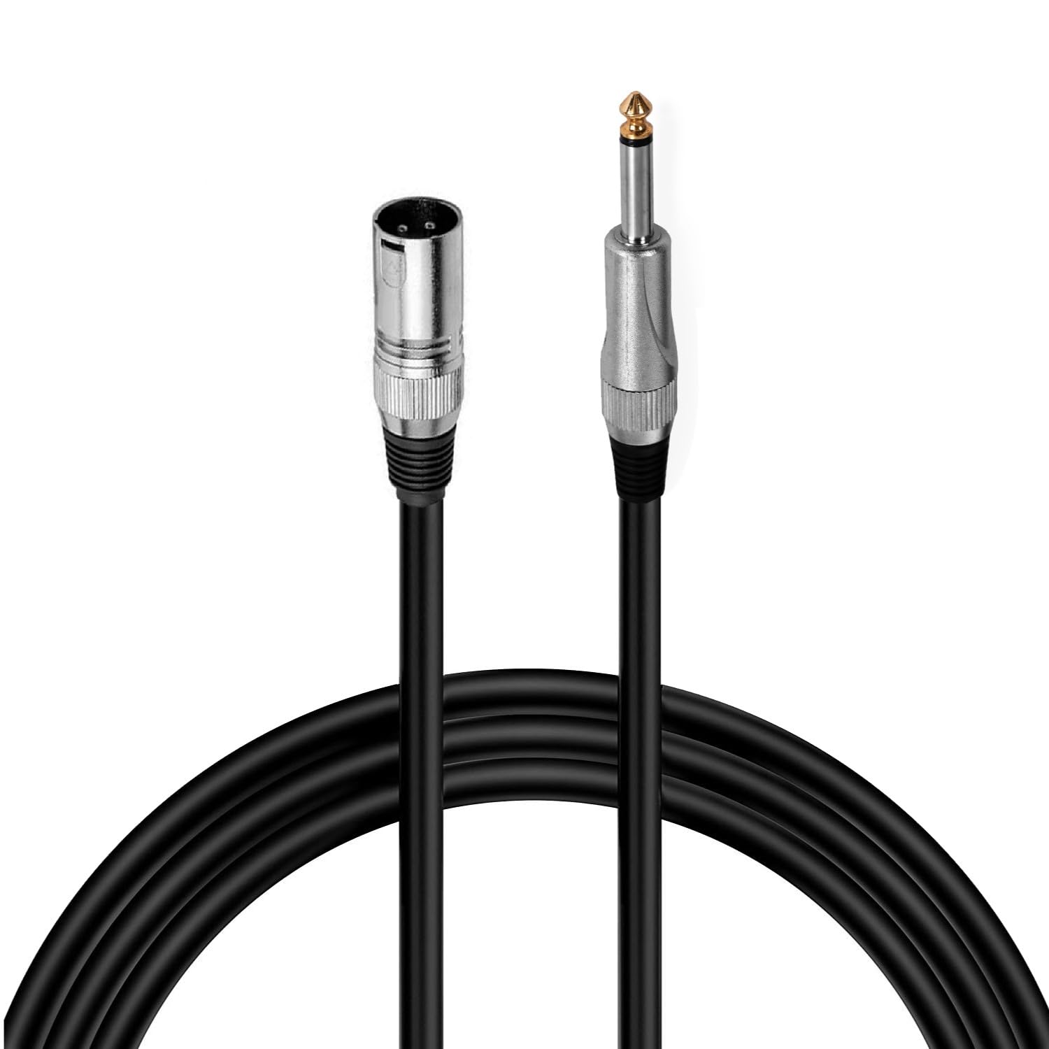 Impianto Audio: 2 Diffusori Attivi 250W (LF 10" + HF 1"), Mixer 3 canali MP3 USB Bluetooth con Effetto Echo e Coppia di Cavi XLR Maschio - Jack Sbilanciato 5 mt. (PSR-10A-KIT1)