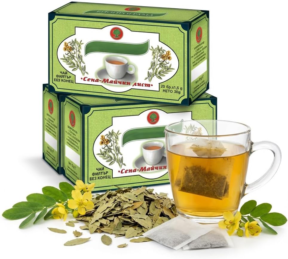 KUKER - Premium Senna Leaf and Fruit Laxative Tea Bags for Constipation Relief, Colon Cleanse, Digestive Support - 3 Pack (20 Bags Each), 30g