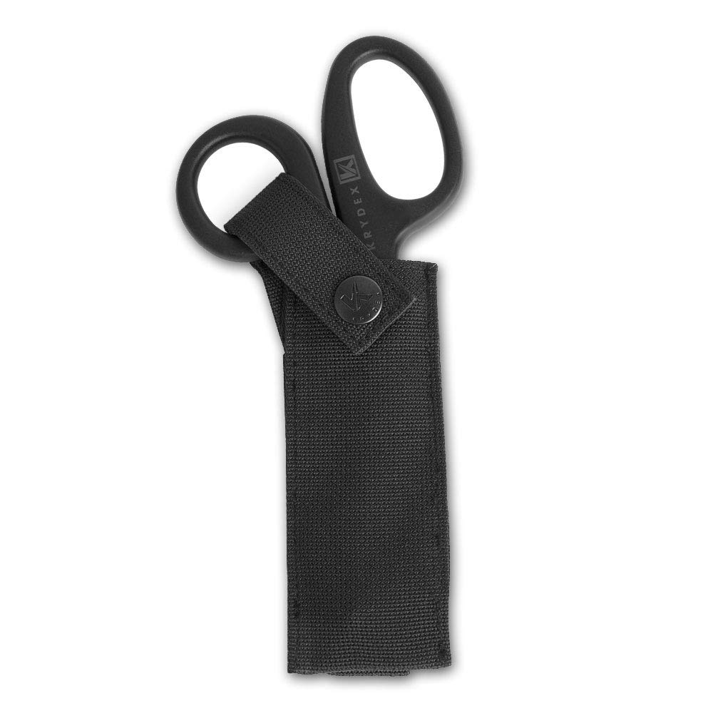 Krydex Black Tactical 7.5 Inch Medical Shears And Tactical Emt Scissor Sheath Molle Hand Tools Holder (Bk Pouch+Scissor Set)
