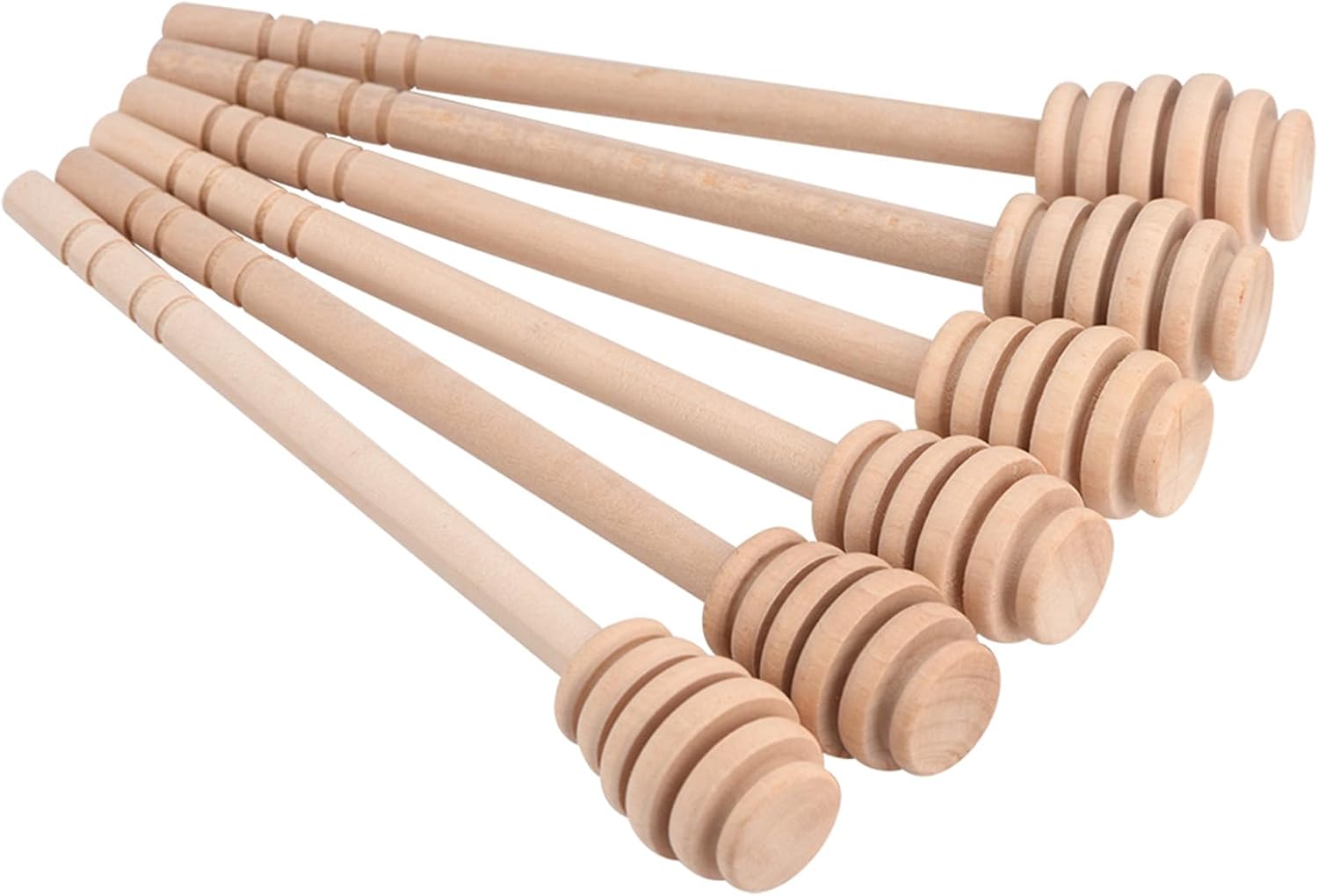 Horoper Honey Mixing Stirrer 50Pcs set Household Wooden Mini Jam Honey Dipper Jar Dispensing for honey Collecting Dispensing Drizzling Jar Portable and Wedding Party (16cm /