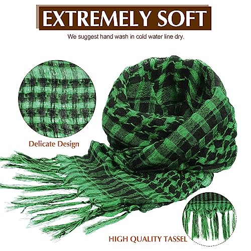Newcotte 15 Pcs Military Shemagh with Tassel Desert Tactical Scarf Keffiyeh Women Men Face Head Wrap Winter Scarf Wrap for Neck Costume Mask Accessories, 43 x 43 Inches4