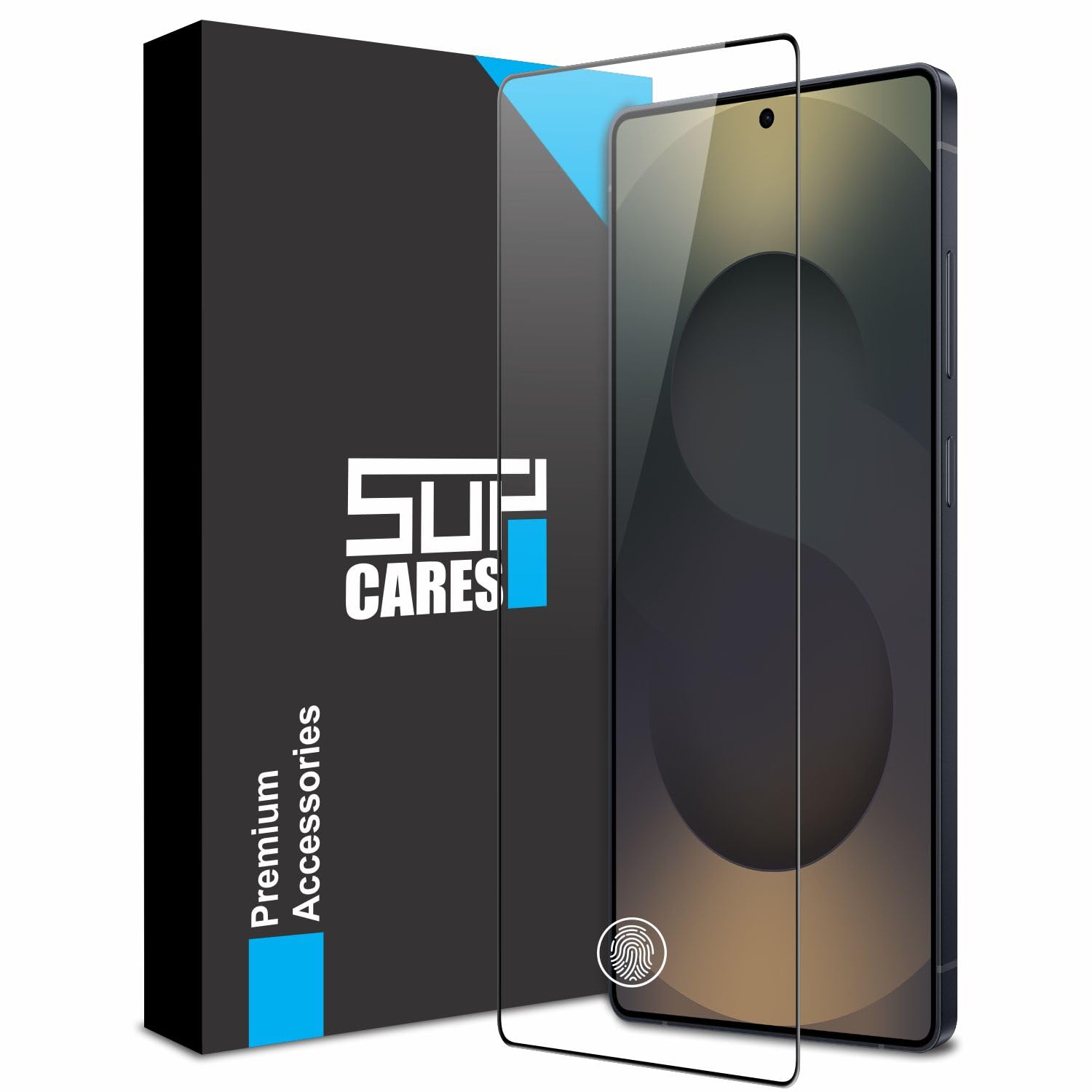 SupCares Military-Grade Gorilla Tempered Glass Screen Protector for Samsung Galaxy S25 Ultra (6.9 Inch) With Installation Kit | Edge to Edge Coverage | Black