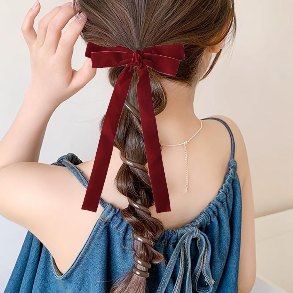 Amazon.co.jp: KDSSYFT ベロアリボン リボン ベロア ヘアアクセサリー