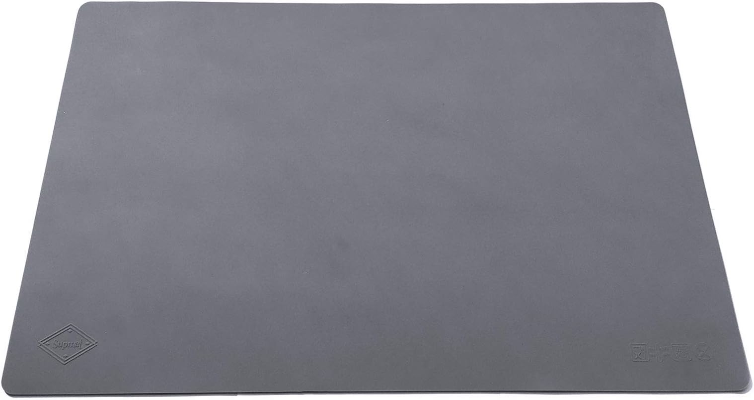 Home Essential, Supmat XL, Super Versatile Extra Large and Thick Heat Resistant Silicone Mat, Counter Mat (Dark Gray)