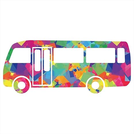 Amazon ポスター ウォールステッカー 正方形 シール式ステッカー 飾り 30 30cm Ssize 壁 インテリア おしゃれ 剥がせる Wall Sticker Poster ユニーク カラフル レインボー バス イラスト 0029 ウォールステッカー オンライン通販