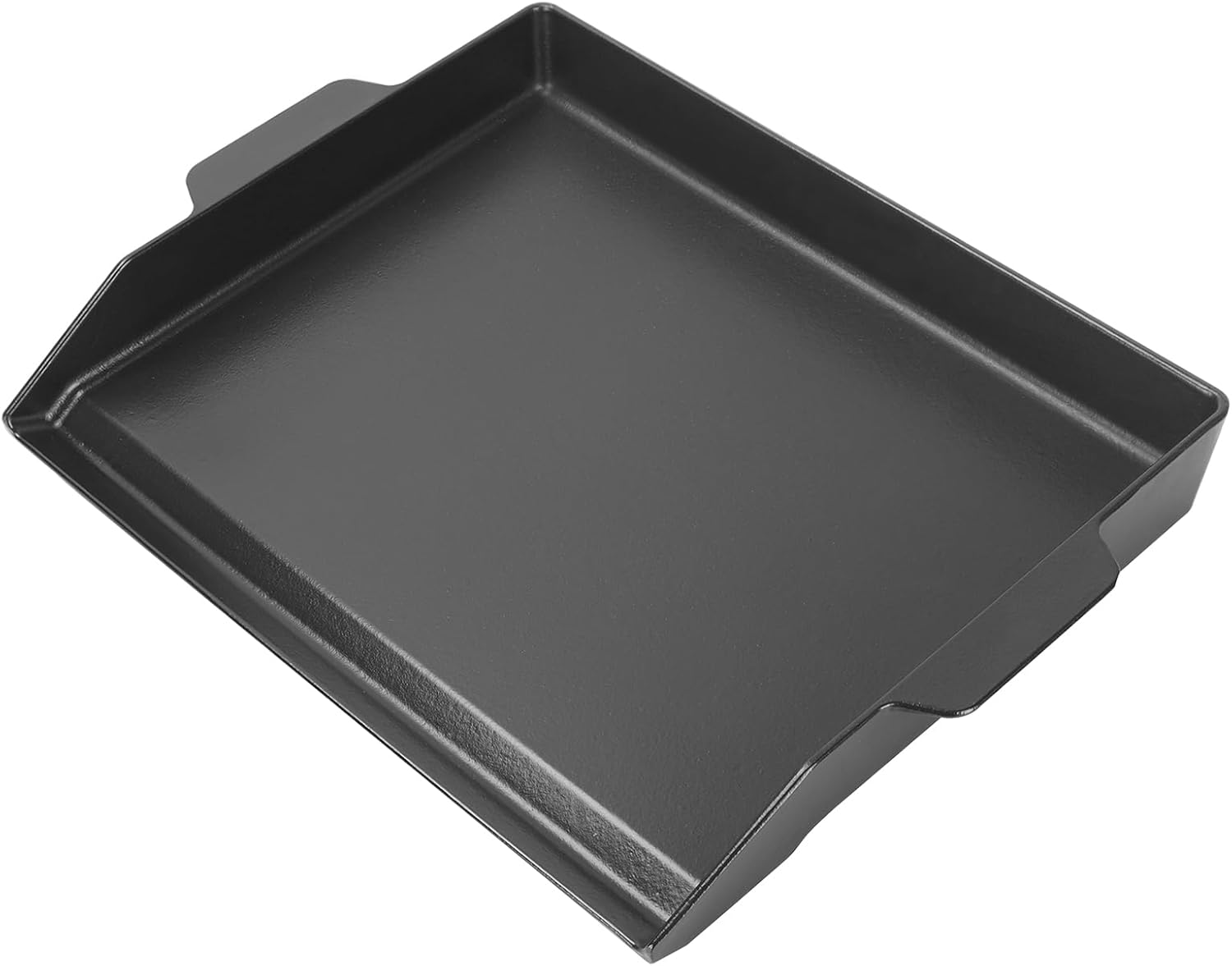 Universal Cast Iron Cooking Griddle Insert,Pre-Seasoned Nonstick Coating Griddle Pan for Gas Grill,BBQ Flat Top Grill Plate with High Sidewalls for All Grills and 4 Burner Range Oven,23" x 16"