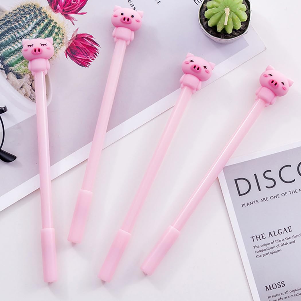 Ranvi 12 PCS Gel Ink Pens Student Stationery Office Home Office School Decoration Supplies(Pig) - Image 2