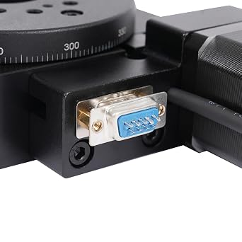 Electric Rotating Machine Optical Rotating Platform Motorized Rotation Stage 100mm Bearing Scale High Precision Fine Tuning Optical for Laser Precision Machining 3D Scanning Measurement System