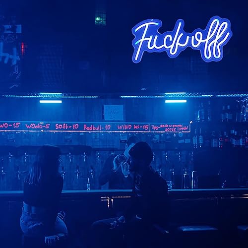 Miniatura 5 de Fuck Off - Letrero de neón con luces LED de neón para decoración de pared, habitación, bar, hogar, hogar, decoración de cueva, colgante de pared