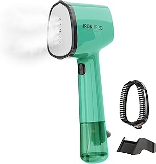 Cecotec Plancha Vertical Vapor IronHero V-1500 Essential Mint. 1500W, Vapor 25g/m, 2 Modos Vapor, Suela Cerámica, Auto Off, Calentamiento 30s, Cepillo Quitapelusas, Desinfecta y Desodoriza