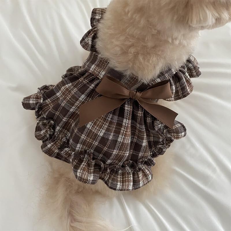 Vestido Princesa para perros marrón talla XL miniatura 2