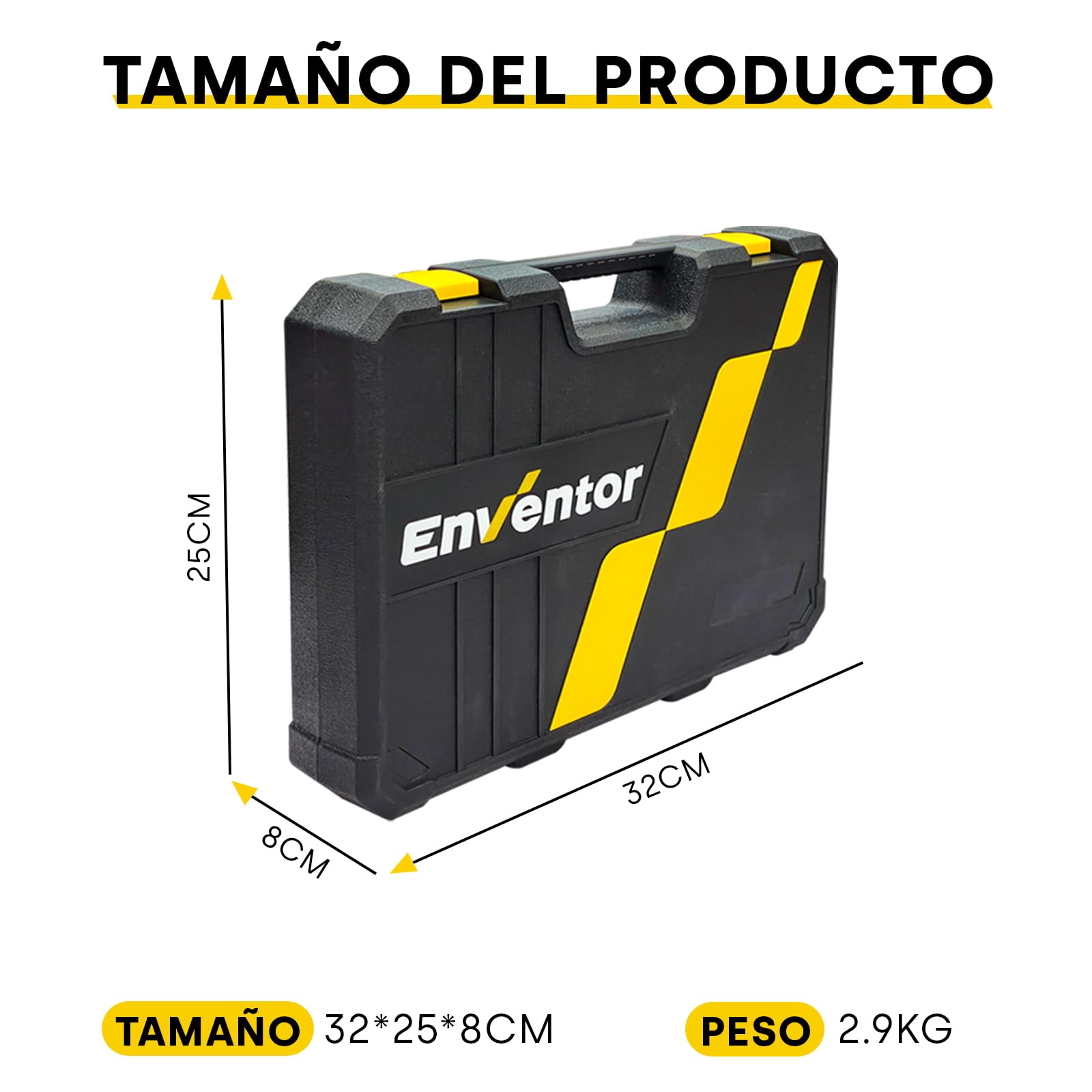 Enventor Caja de Herramientas Completa 158PCS Amarillo, Maletin Herramientas de Mano de Uso General, Kit Juego de Herramientas con Llaves, Set Herramientas Portable para Bricolaje y Arreglos Diarios