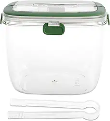 Balde de gelo com tampa e pinça selada, recipiente de balde de gelo com alça, balde de cubo de gelo de 5L, balde de vinho portátil, caixa de armazenamento de gelo para coquetéis, freezer, bar, festas