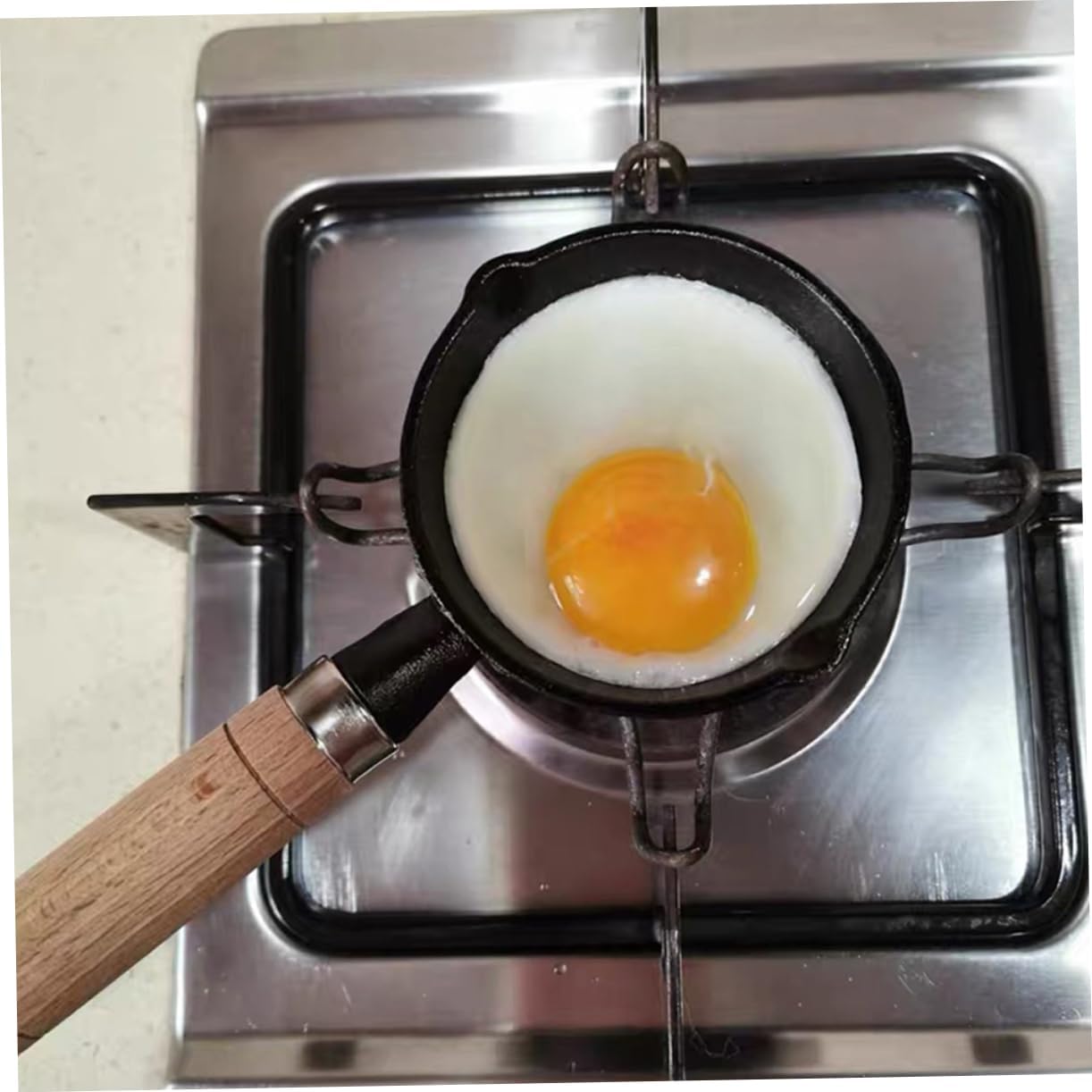 Ciieeo Non Stick Mini Egg Frying Pan Cast Iron Omelet Skillet for Breakfast Cooking Heat Resistant Small Pan for Pancakes Steaks and Home Kitchen Use