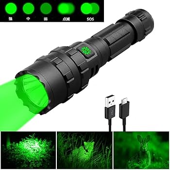 Amazon.co.jp: 緑光ライト 緑光ledライト 高輝度 1200ルーメン 回転