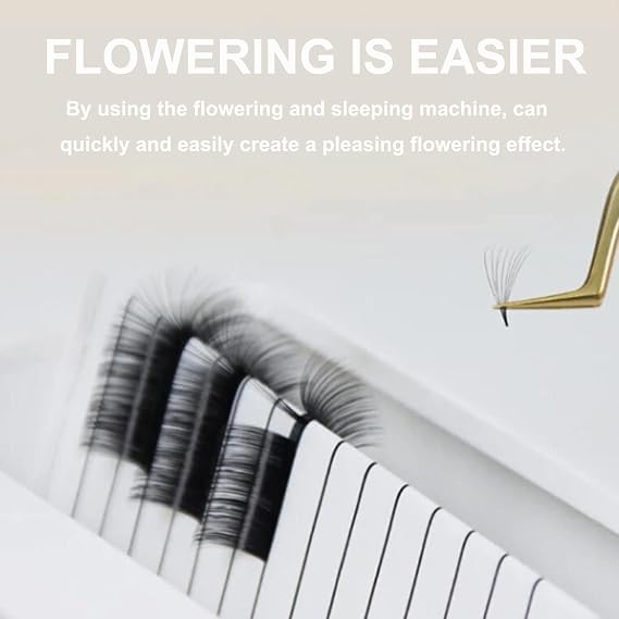 Eyelash Flowering Machine | Lash Fan Maker | Eyelash Root Splitter | Eyelash Fanning Machine | Eyelash Extension Device for False Eyelashes -Manual Rotation,White