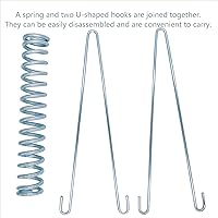 Vista 4 de 12 piezas de resorte de tensión de valla eléctrica resistente para crear y reparar cercas agrícolas, resorte de acero galvanizado para ganado