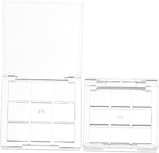 FRCOLOR 2 cajas de sombra de ojos vacías tran...