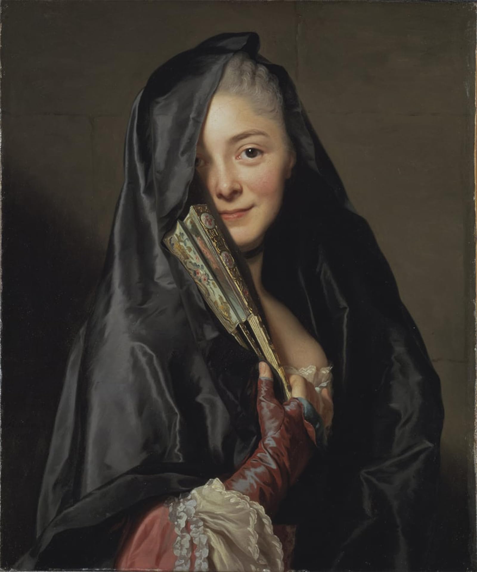 POSTERIIk Famous Modern Artwork Art Mural the Lady with the Veil by Alexander Roslin Oil Paintings Pictures for Home Decor 60x90cm