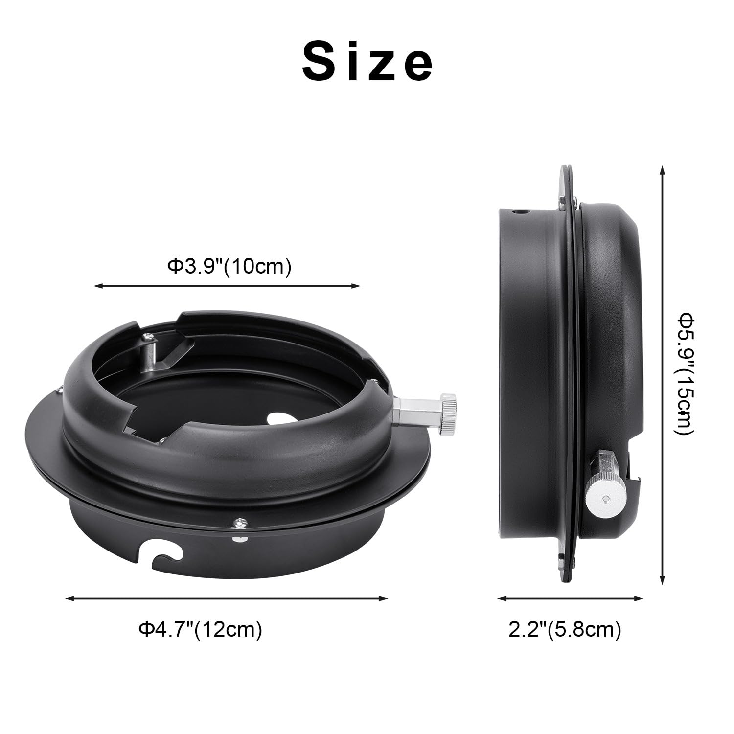Fomito Bague Adaptateur de convertisseur de Monture pour Studio Photo Elinchrom Bowens Adaptateur convertisseur Bague pour boîte à lumière Beauty Dish Flash de Studio Strobe Photographie