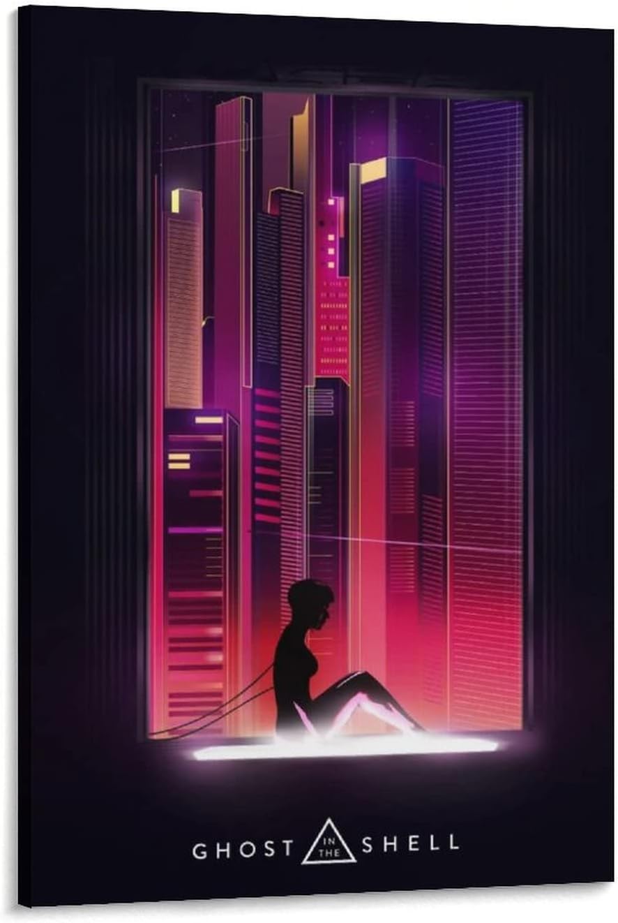 Ghost in The Shell Poster Canvas Wall Art Decoration Prints for Living Room Home Bedroom Decor Painting08x12inch(20x30cm)