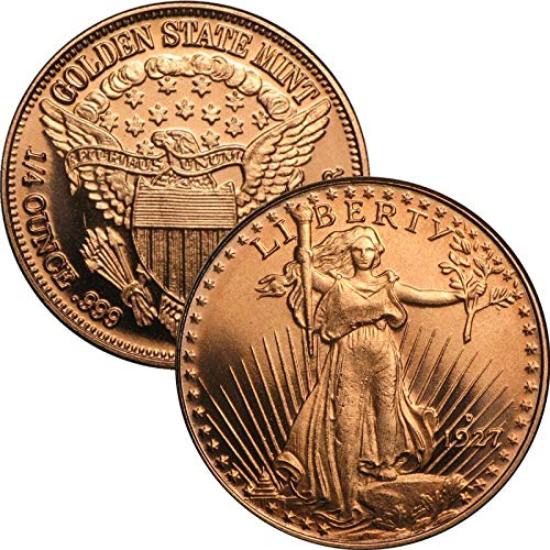 1/4 oz .999 Pure Copper Medallion (Saint Gaudens)