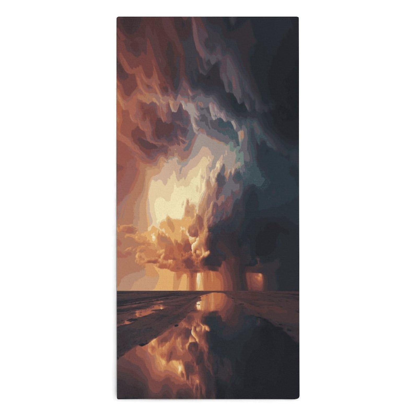 Btcowzrv Style Dark Clouds Under Rainbow Bath Towel Beach Towels Shower Towel