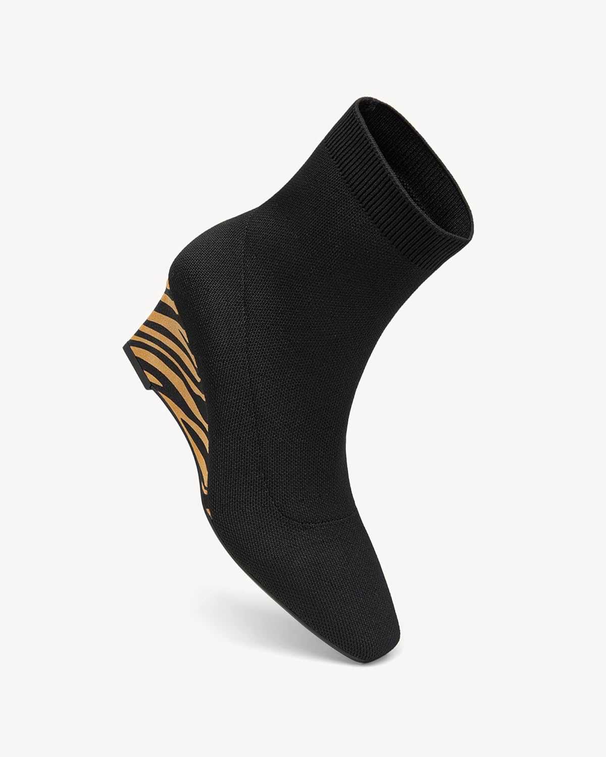 NEWBELLA Women's Ankle Boots - Knit Stretch Booties with Round Toe, Chunky Platform Block Heel Pull-On Chelsea Boots for Casual Streetwear, Daily Commute & Night Out - Image 4