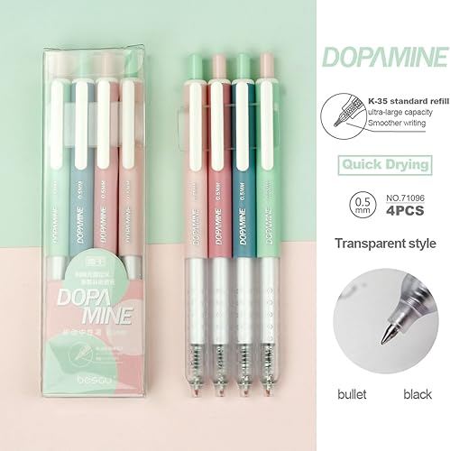 Miniatura 7 de Bolígrafos de gel, 8 bolígrafos de tinta negra, de secado rápido, punta fina de 0.020 in, bolígrafo retráctil para suministros escolares, toma de