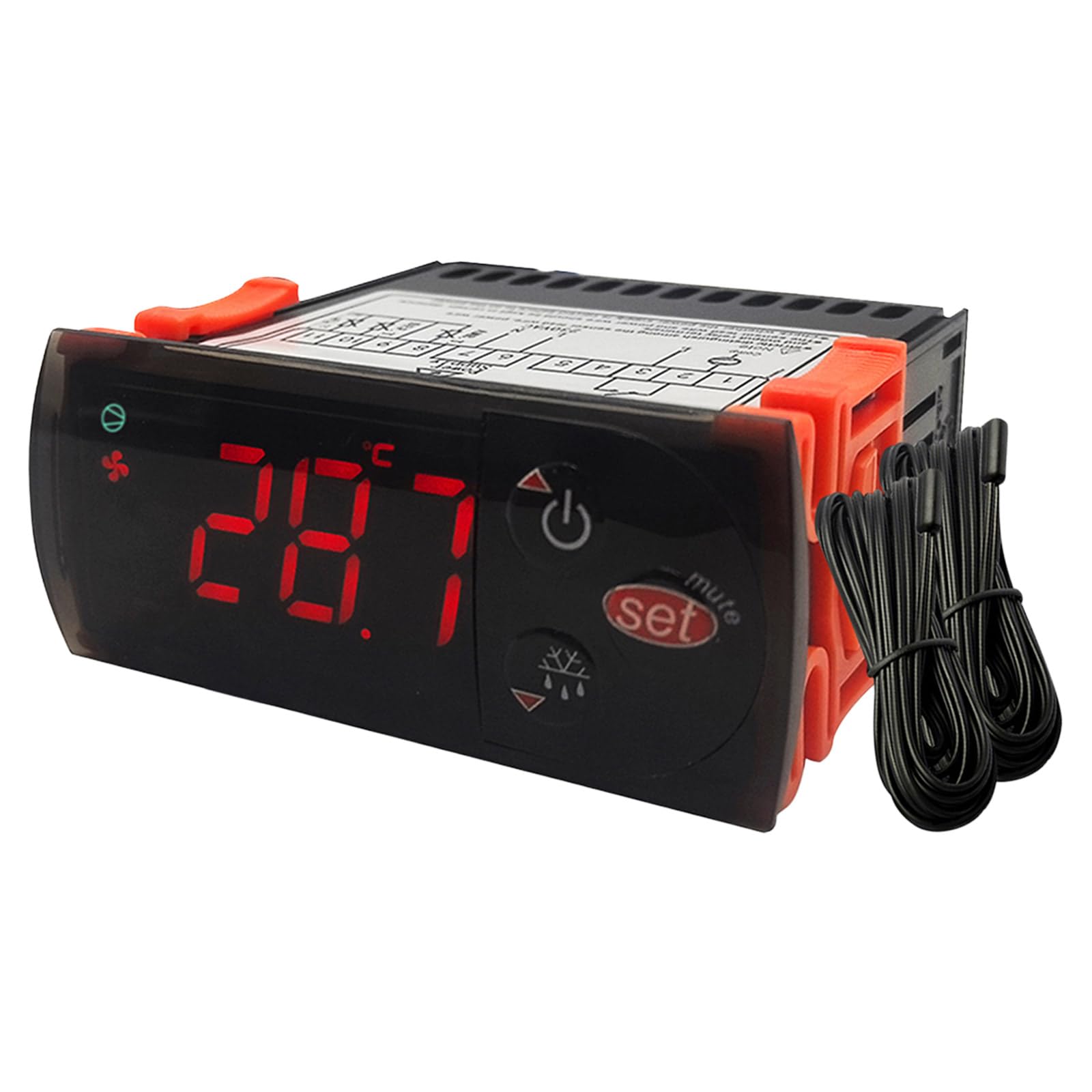 Sensors Thermostat for Refrigeration Heating Systems LCD Display with User Friendly Button ABS Construction ABS Digital Thermostat
