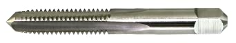 Drillco 2800 Series High-Speed Steel Hand Threading Tap Set, Uncoated Bright Finish, Round Shank with Square End, M12 x 1.25 Size