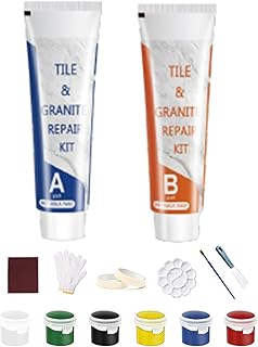 Fiberglass Porcelain Sink Repair Kit：Tile Bathtub Patch Tub Toilet Shower Pan Repair Kit for Quartz Enamel Crack Chip Scratches in Kitchen and Bathroom