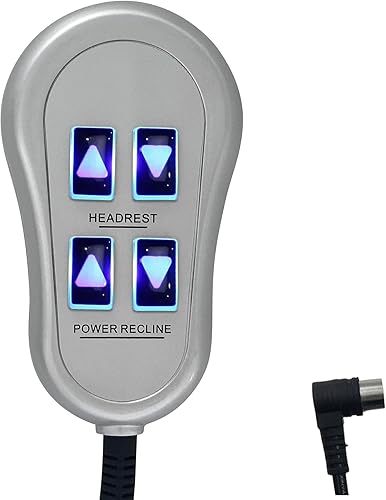 Fruhdi Sillas elevadoras reclinables eléctricas, 4 botones, 5 pines, control remoto de mano, reemplazo del auricular con retroiluminación