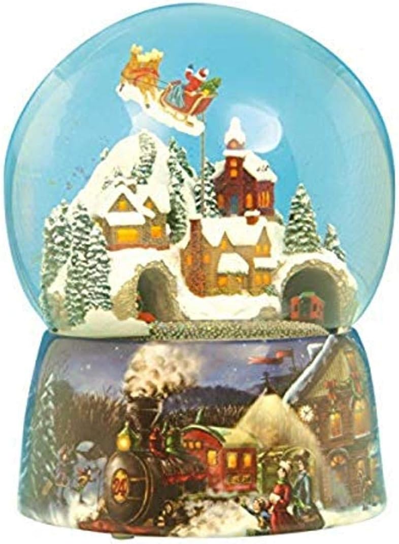 Musicbox World 49001 Train Snow Globe wWith Well Known Melody, Multi Colour, 21cm