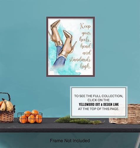 Miniatura 7 de Arte de pared con cita motivacional, decoración de pared glamorosa, regalo inspirador para mujeres, fanáticos de los zapatos de diseñador, moda de